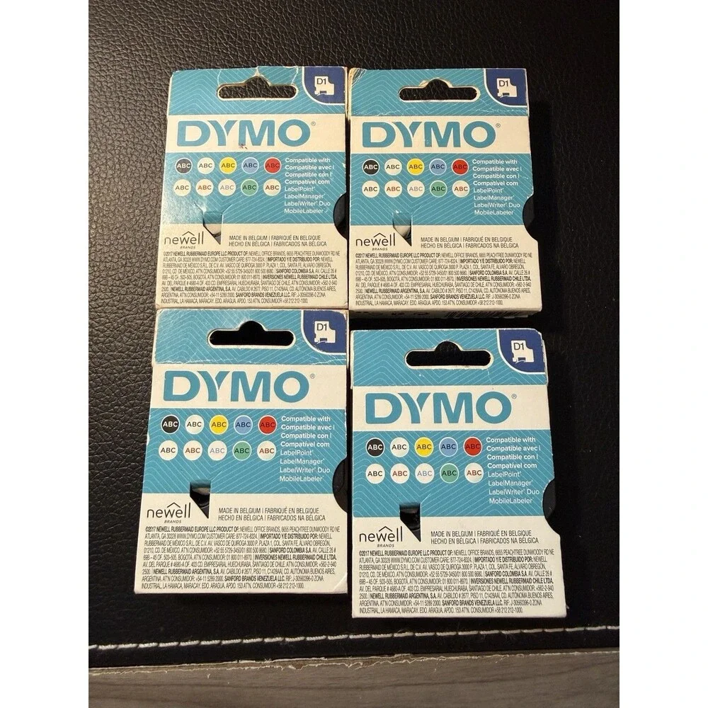 4 -Dymo D1 9 MM Label Maker Tape 3/8